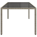 Garden Table Grey Poly Rattan