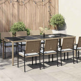 Garden Table Beige Poly Rattan
