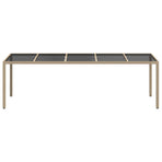 Garden Table Beige Poly Rattan