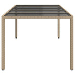 Garden Table Beige Poly Rattan
