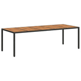 Garden Table Black 250 x 100 x 75 cm Poly Rattan