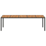 Garden Table Black 250 x 100 x 75 cm Poly Rattan