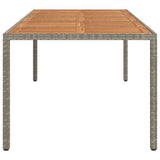 Garden Table Grey 250 x 100 x 75 cm Poly Rattan