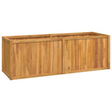 Raised Bed 150x50x50 cm Solid Wood Teak - Front View