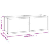 Raised Bed 150x50x50 cm Solid Wood Teak