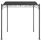 Canopy Anthracite 2x2.3 m 180 g/m? Fabric and Steel - Side View