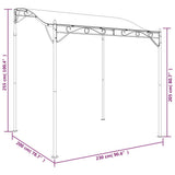 Canopy Anthracite 2x2.3 m 180 g/m? Fabric and Steel