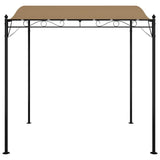 Canopy Taupe 2x2,3 m 180 g/m² Fabric and Steel - Side View