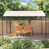 Canopy Cream 4x3 m 180 g/m² Fabric and Steel - Side View