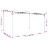 Canopy Cream 4x3 m 180 g/m² Fabric and Steel