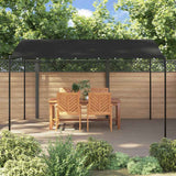 Canopy Anthracite 4x3 m 180 g/m² Fabric and Steel - Side View