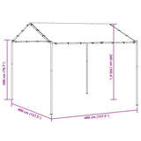 Canopy Tent Anthracite 4x4 m Steel and Fabric - Extra Image