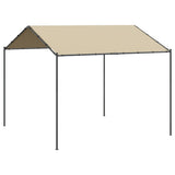 Canopy Tent Beige 4x4 m Steel and Fabric - Front View