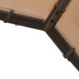 Canopy Tent Beige 4x4 m Steel and Fabric - 45-Degree Angle