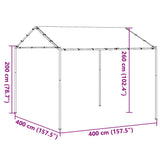 Canopy Tent Beige 4x4 m Steel and Fabric - Extra Image