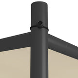 Gazebo Beige 3x3 m 180 g/m² Fabric and Steel - Rear View