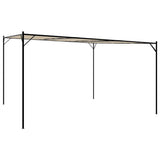 Gazebo Beige 4x4 m 180 g/m² Fabric and Steel - Front View