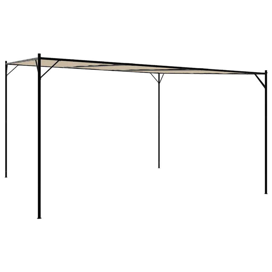 Gazebo Beige 4x4 m 180 g/m² Fabric and Steel