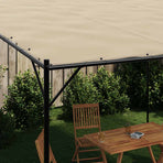 Gazebo Beige 4x4 m 180 g/m² Fabric and Steel