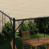 Gazebo Beige 4x4 m 180 g/m² Fabric and Steel - Side View
