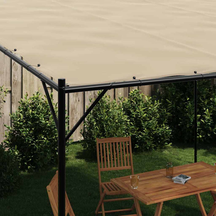 Gazebo Beige 4x4 m 180 g/m² Fabric and Steel