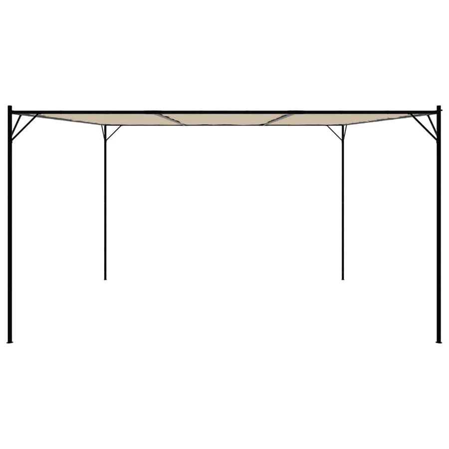 Gazebo Beige 4x4 m 180 g/m² Fabric and Steel