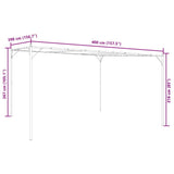 Gazebo Beige 4x4 m 180 g/m² Fabric and Steel