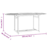 5 Piece Garden Dining Set Solid Wood Teak - Extra Image