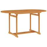 7 Piece Garden Dining Set Solid Wood Teak - 45-Degree Angle