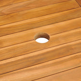 5 Piece Garden Dining Set Solid Wood Teak - Low Angle