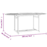 7 Piece Garden Dining Set Solid Wood Teak - Extra Image