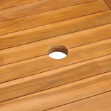 9 Piece Garden Dining Set Solid Wood Teak - Low Angle