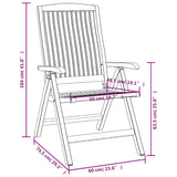 Reclining Garden Chairs 4 pcs Solid Wood Teak - Close-Up Angle