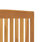 Reclining Garden Chairs 6 pcs Solid Wood Teak - Rear View