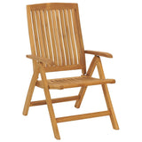 Reclining Garden Chairs 8 pcs Solid Wood Teak - Side View