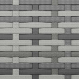 3-Seater Garden Sofa with Cushions Grey Poly Rattan