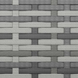 3-Seater Garden Sofa with Cushions Grey Poly Rattan - Close-Up Angle