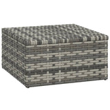 3 Piece Garden Lounge Set with Cushions Grey Poly Rattan - 45-Degree Angle