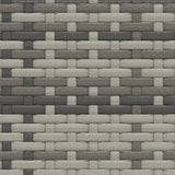 3 Piece Garden Lounge Set with Cushions Grey Poly Rattan