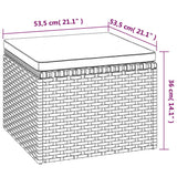 3-Seater Garden Sofa with Roof and Footstool Grey Poly Rattan - Extra Image