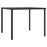 2 Piece Garden Dining Set with Cushions Black Poly Rattan - 45-Degree Angle