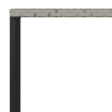 2 Piece Garden Dining Set with Cushions Grey Poly Rattan - Close-Up Angle