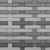 Garden Footstools with Cushions 4 pcs Grey Poly Rattan - Close-Up Angle