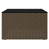 2 Piece Garden Lounge Set with Cushions Brown Poly Rattan - Extra Image