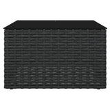 2 Piece Garden Lounge Set with Cushions Black Poly Rattan - Extra Image