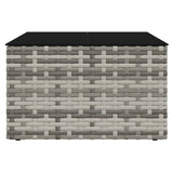 2 Piece Garden Lounge Set with Cushions Grey Poly Rattan