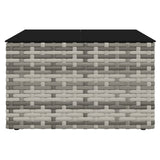 2 Piece Garden Lounge Set with Cushions Grey Poly Rattan - Extra Image
