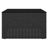 2 Piece Garden Lounge Set with Cushions Black Poly Rattan - Extra Image