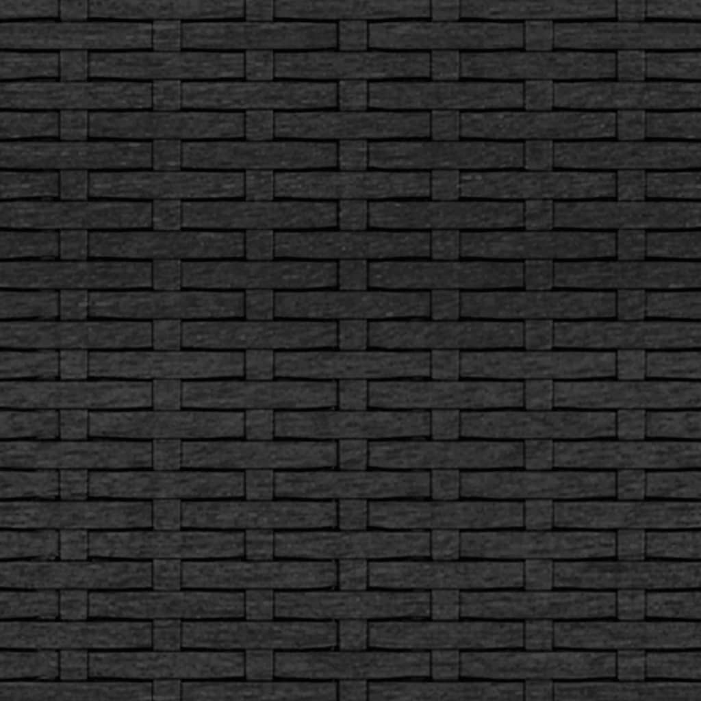 2 Piece Garden Lounge Set with Cushions Black Poly Rattan