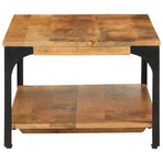 2-Layer Coffee Table 100x55x38 cm Solid Wood Mango and Steel